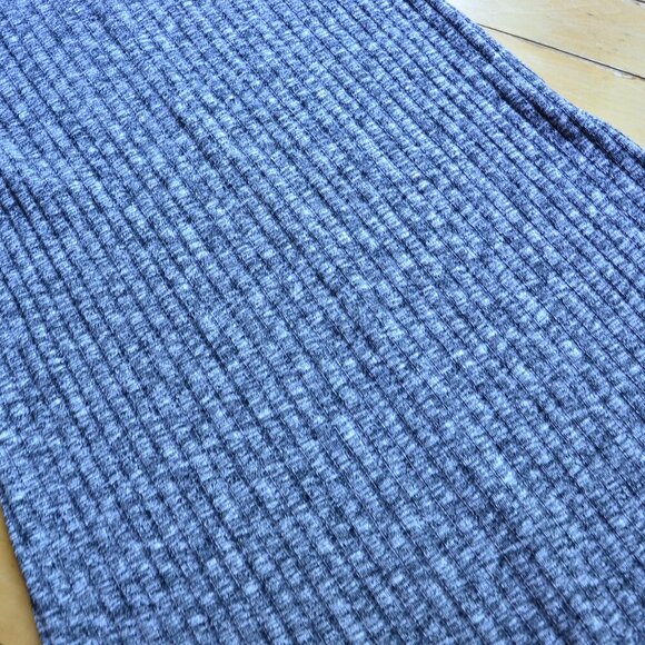 Abercrombie & Fitch Ribbed Short Sleeve Knit Dress Dark Gray & White Size M - Picture 5 of 9